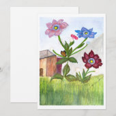 DATUM VORMERKEN - Aquarell-Gemälde-Einladung Save The Date (Vorne/Hinten)