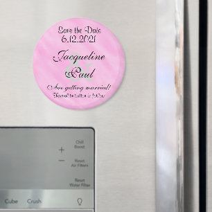 Datum vormerken Blush Rosa Weiß Aquarell Magnet