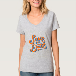Datum Vormerken Elegante Typografie Gestaltung T-Shirt