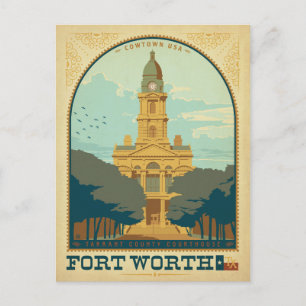 Datum vormerken - Fort Worth, TX Ankündigungspostkarte