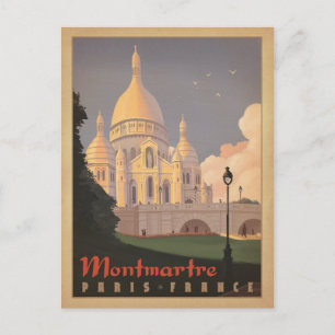 Datum vormerken Montmartre - Paris, Frankreich Ankündigungspostkarte