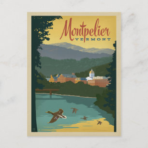 Datum vormerken - Montpelier, VT Ankündigungspostkarte