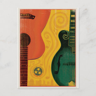 Datum vormerken Nashville, TN - Mandoline Gitarr Ankündigungspostkarte
