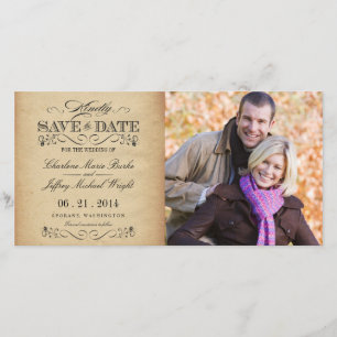 Datum vormerken Rustikale Vintage-Hochzeiten Save The Date