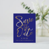 Datum vormerken | Splash of Gold Postkarte (Stehend Vorderseite)