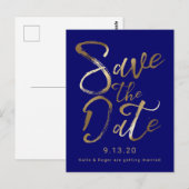 Datum vormerken | Splash of Gold Postkarte (Vorne/Hinten)