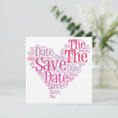 Datum vormerken - verschiedene Rosatöne Save The Date (Stehend Vorderseite)