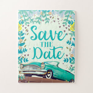 Datum Vormerken Vintage Klassischer Oldtimer. Puzzle