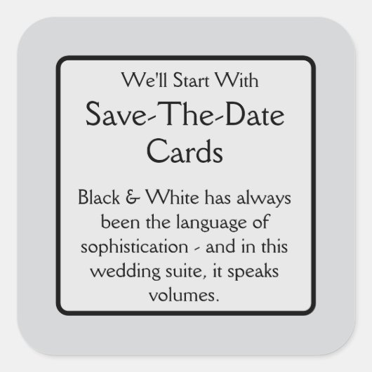 Datums-Karten speichern Quadratischer Aufkleber (Vorderseite)