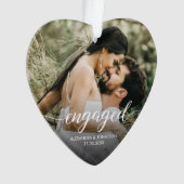 Datumsangabe für Verlobte Typografie mit benutzerd Ornament (Vorderseite)