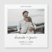 Datumsanzeige mit Foto speichern Magnetkarte (Vorderseite)