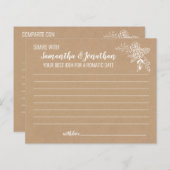 Datumsinformation Brautparty Englisch Spanisch (Vorne/Hinten)