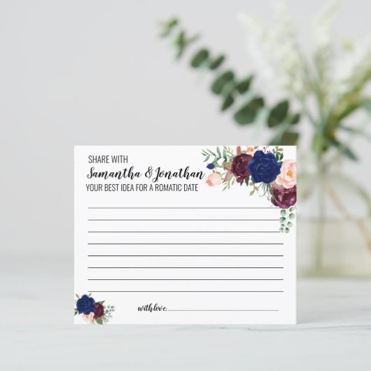 Datumsinformation Brautparty Englisch Spanisch (Stehend Vorderseite)