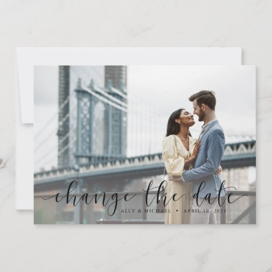 Datumskarte ändern einladung (Vorderseite)