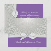 Datumskarte für Luxus-Multifunktionsleisten-Silber Ankündigungspostkarte (Vorne/Hinten)