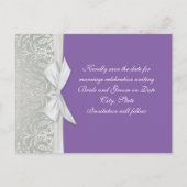 Datumskarte für Luxus-Multifunktionsleisten-Silber Ankündigungspostkarte (Rückseite)