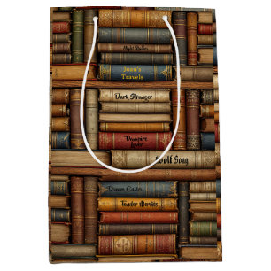 Datumsnacht mit einem Buch, um Ihren Namen anzupas Mittlere Geschenktüte