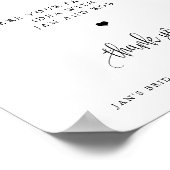 Datumsnacht mit Minimalistischer Kalligrafie/Herza Poster (Ecke)