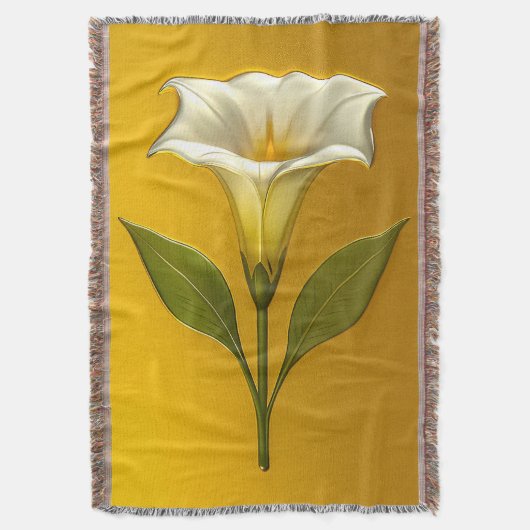 Datura (Stechapfel) – Botanischer Metall Kontrast Decke (Vorderseite Vertikal)