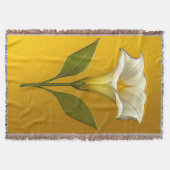 Datura (Stechapfel) – Botanischer Metall Kontrast Decke (Vorderseite)