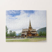 Daubekirche in Lom, Norwegen-Puzzlespiel Puzzle (Horizontal)