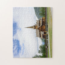 Daubekirche in Lom, Norwegen-Puzzlespiel