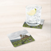 Daubekirche mit Graveyard in Norwegen-Untersetzer Rechteckiger Pappuntersetzer (Vor Ort)