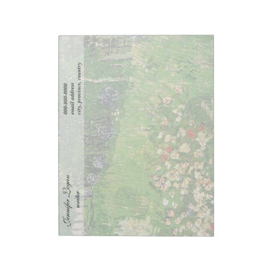 Daubigny's Garden, Vincent Van Gogh. schön Notizblock (Rotiert)
