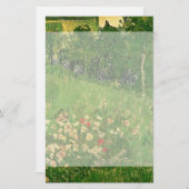 Daubigny's Garden von Vincent van Gogh, Le Jardin Briefpapier (Vorne/Hinten)