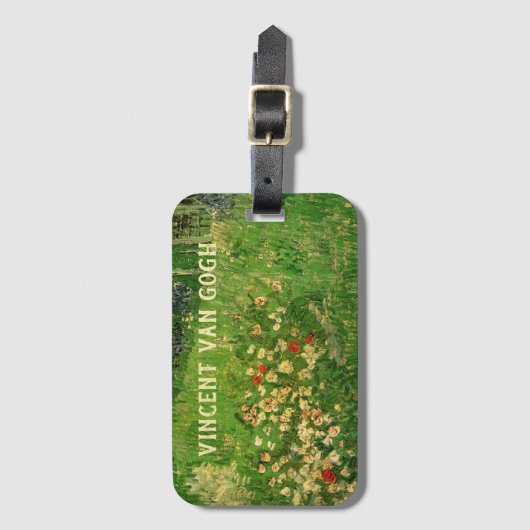 Daubigny's Garden von Vincent van Gogh, Le Jardin Gepäckanhänger (Vorderseite Vertikal)