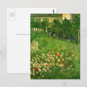 Daubigny's Garden von Vincent van Gogh, Le Jardin Postkarte (Vorne/Hinten)