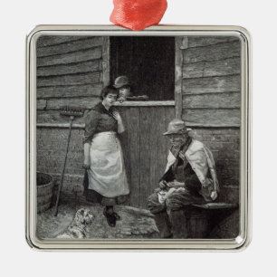 Dauer, "von der Freizeit-Stunde", 1888 Silbernes Ornament