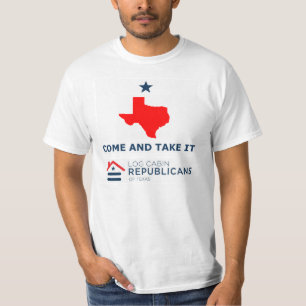 Dauerbetrieb-Restbild gekommenes Texas - und T-Shirt