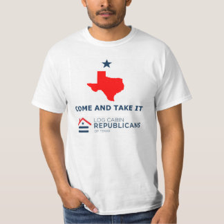 Dauerbetrieb-Restbild gekommenes Texas - und T-Shirt