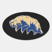 Dauerhaft - Tardigrade Ovaler Aufkleber (Vorderseite)