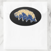 Dauerhaft - Tardigrade Ovaler Aufkleber (Tasche)