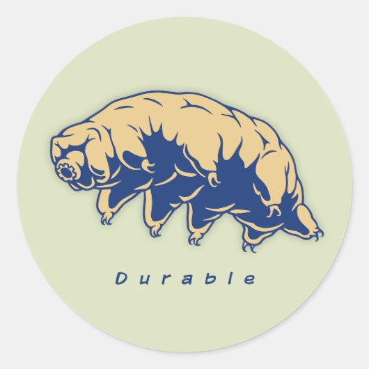 Dauerhaft - Tardigrade Runder Aufkleber (Vorderseite)