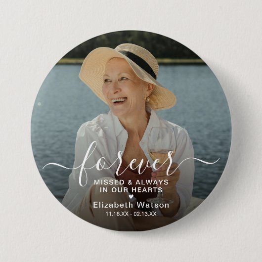 Dauerhaft vermisste Foto-Gedenkstätte Button (Vorderseite)