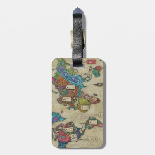 Dauerhafte Acrylreisetags Gepäckanhänger (Rückseite vertikal)