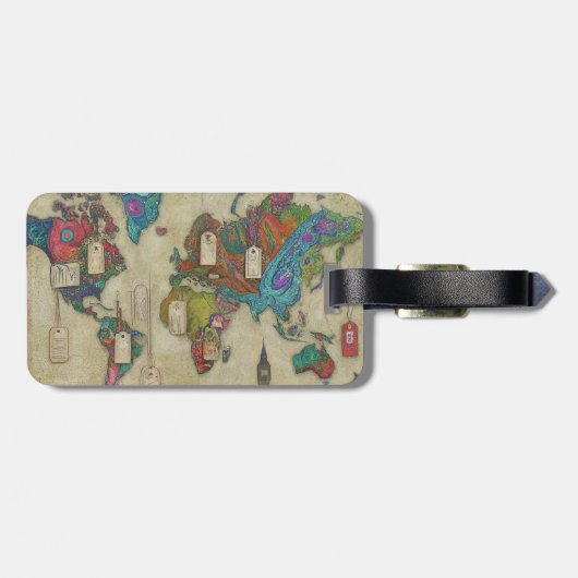 Dauerhafte Acrylreisetags Gepäckanhänger (Rückseite horizontal)