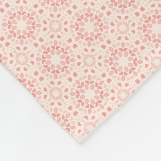 Dauerhafte Freude hellrot gemusterte Fleece Blanke (Ecke)