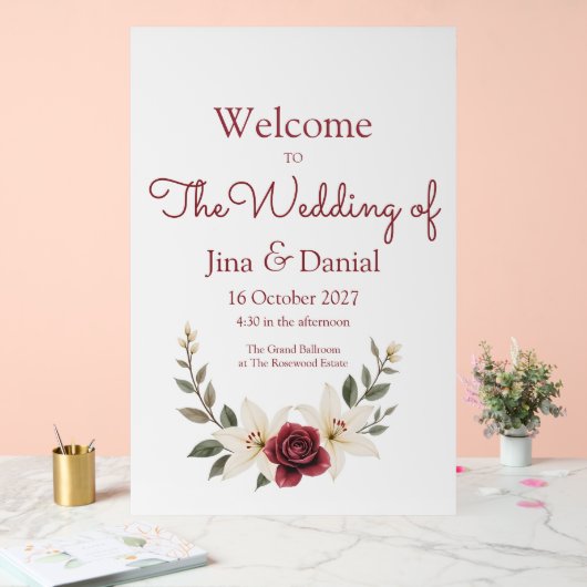 Dauerhafte Liebe Acrylschild (Hochzeit)