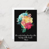 Dauerhafte Liebe Bouquet Rumi Quote Karte (Vorderseite/Rückseite Beispiel)