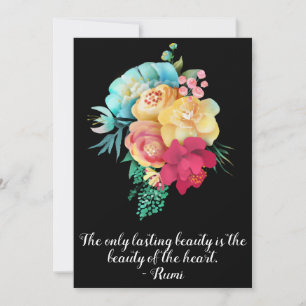 Dauerhafte Liebe Bouquet Rumi Quote Karte