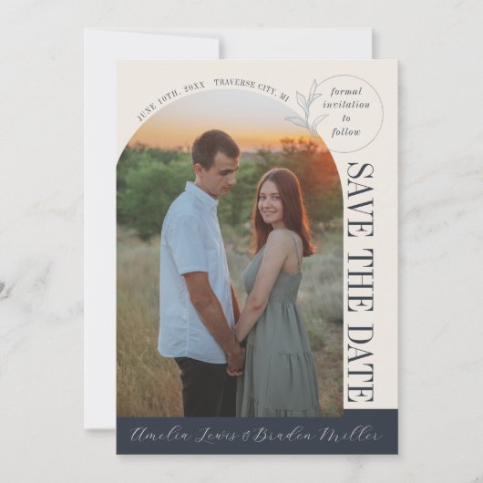 Dauerhafte Liebe | Deep Blue Arch | Save The Date (Vorderseite)