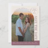 Dauerhafte Liebe | Deep Mauve Arch | Save The Date (Vorderseite)