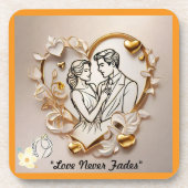 "Dauerhafte Liebe" Getränkeuntersetzer (Vorderseite)