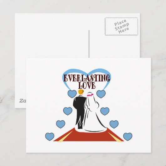 Dauerhafte Liebe Postkarte (Vorne/Hinten)