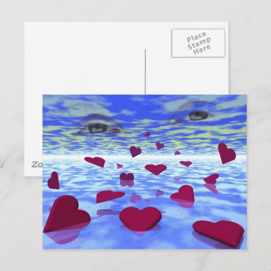 Dauerhafte Liebe Postkarte (Vorne/Hinten)