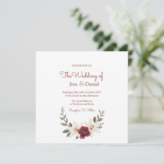 Dauerhafte Liebe Save The Date (Stehend Vorderseite)